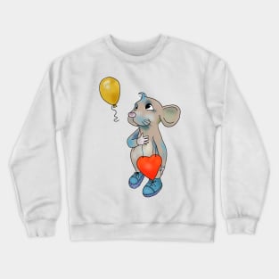 Maus mit Ballon Crewneck Sweatshirt